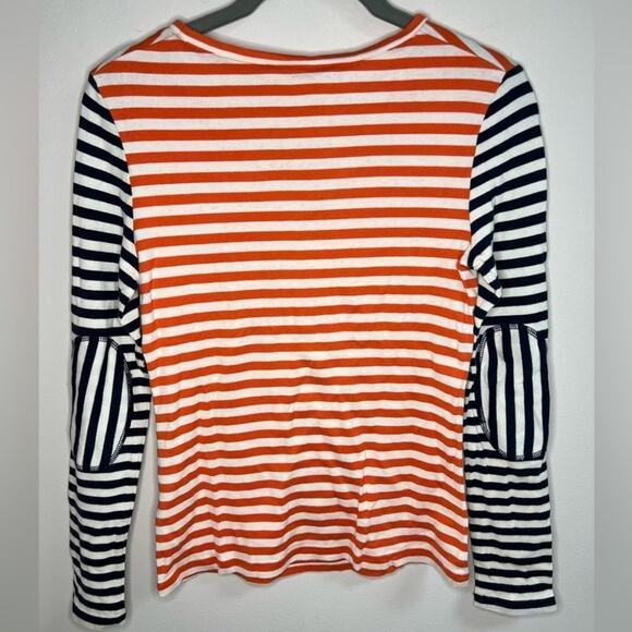 Tory Burch Multi Color Striped Long Sleeve Tee - Picture 4 of 6